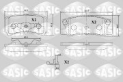 6210071 Sada brzdových destiček, kotoučová brzda SASIC