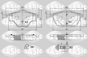 6210079 Sada brzdových destiček, kotoučová brzda SASIC