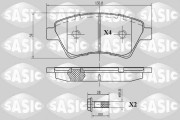 6214006 Sada brzdových destiček, kotoučová brzda SASIC