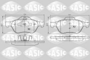 6214018 Sada brzdových destiček, kotoučová brzda SASIC