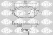6214041 Sada brzdových destiček, kotoučová brzda SASIC