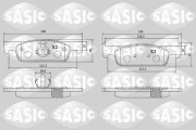 6214048 Sada brzdových destiček, kotoučová brzda SASIC