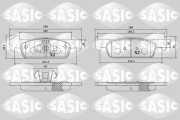 6214050 Sada brzdových destiček, kotoučová brzda SASIC