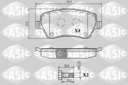 6214051 Sada brzdových destiček, kotoučová brzda SASIC