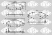 6216035 Sada brzdových destiček, kotoučová brzda SASIC