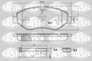 6216039 Sada brzdových destiček, kotoučová brzda SASIC