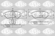 6216049 Sada brzdových destiček, kotoučová brzda SASIC