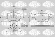 6216072 Sada brzdových destiček, kotoučová brzda SASIC