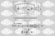 6216088 Sada brzdových destiček, kotoučová brzda SASIC