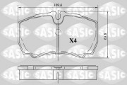 6216090 Sada brzdových destiček, kotoučová brzda SASIC