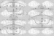 6216092 Sada brzdových destiček, kotoučová brzda SASIC