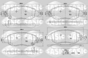 6216112 Sada brzdových destiček, kotoučová brzda SASIC