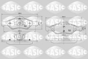 6216121 Sada brzdových destiček, kotoučová brzda SASIC