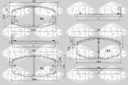 6216125 Sada brzdových destiček, kotoučová brzda SASIC