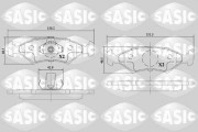 6216130 Sada brzdových destiček, kotoučová brzda SASIC