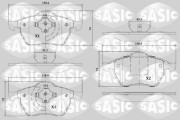 6216143 Sada brzdových destiček, kotoučová brzda SASIC