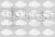 6216151 Sada brzdových destiček, kotoučová brzda SASIC