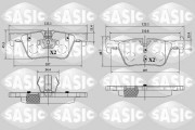 6216161 Sada brzdových destiček, kotoučová brzda SASIC