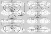 6216164 Sada brzdových destiček, kotoučová brzda SASIC