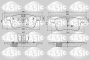 6216182 Sada brzdových destiček, kotoučová brzda SASIC