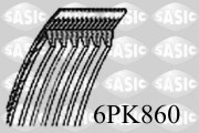 6PK860 ozubený klínový řemen SASIC
