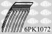 6PK1072 SASIC ozubený klinový remeň 6PK1072 SASIC