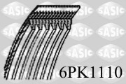 6PK1110 ozubený klínový řemen SASIC