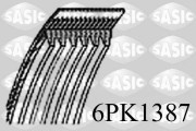 6PK1387 ozubený klínový řemen SASIC
