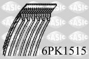 6PK1515 ozubený klínový řemen SASIC