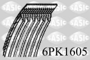 6PK1605 SASIC ozubený klinový remeň 6PK1605 SASIC