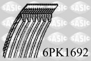 6PK1692 ozubený klínový řemen SASIC