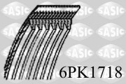 6PK1718 SASIC ozubený klinový remeň 6PK1718 SASIC