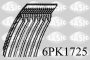 6PK1725 ozubený klínový řemen SASIC