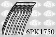 6PK1750 SASIC ozubený klinový remeň 6PK1750 SASIC
