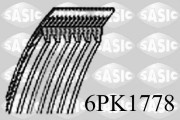6PK1778 ozubený klínový řemen SASIC