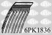 6PK1836 SASIC ozubený klinový remeň 6PK1836 SASIC