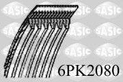 6PK2080 SASIC ozubený klinový remeň 6PK2080 SASIC