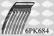 6PK684 ozubený klínový řemen SASIC