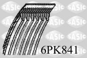 6PK841 ozubený klínový řemen SASIC
