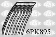 6PK895 ozubený klínový řemen SASIC