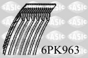 6PK963 ozubený klínový řemen SASIC