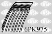 6PK975 ozubený klínový řemen SASIC