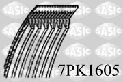 7PK1605 ozubený klínový řemen SASIC