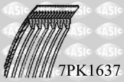 7PK1637 ozubený klínový řemen SASIC