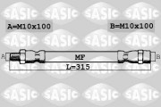 SBH6390 SASIC brzdová hadica SBH6390 SASIC