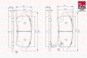 BP101 Sada brzdových destiček, kotoučová brzda FAI AutoParts