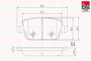 BP110 FAI AutoParts sada brzdových platničiek kotúčovej brzdy BP110 FAI AutoParts