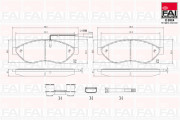 BP114 FAI AutoParts sada brzdových platničiek kotúčovej brzdy BP114 FAI AutoParts