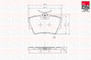 BP118 FAI AutoParts sada brzdových platničiek kotúčovej brzdy BP118 FAI AutoParts