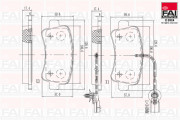 BP125 Sada brzdových destiček, kotoučová brzda FAI AutoParts